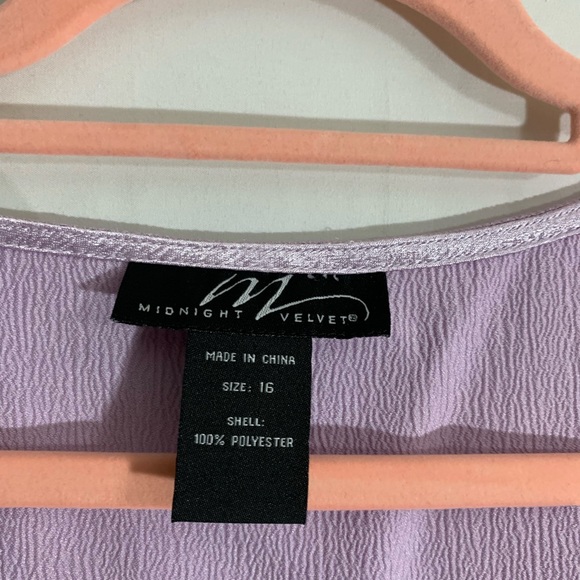 NWT- Midnight Velvet 3 piece lavender skirt, blouse & jacket suit. Sz:16 lined - Picture 11 of 12